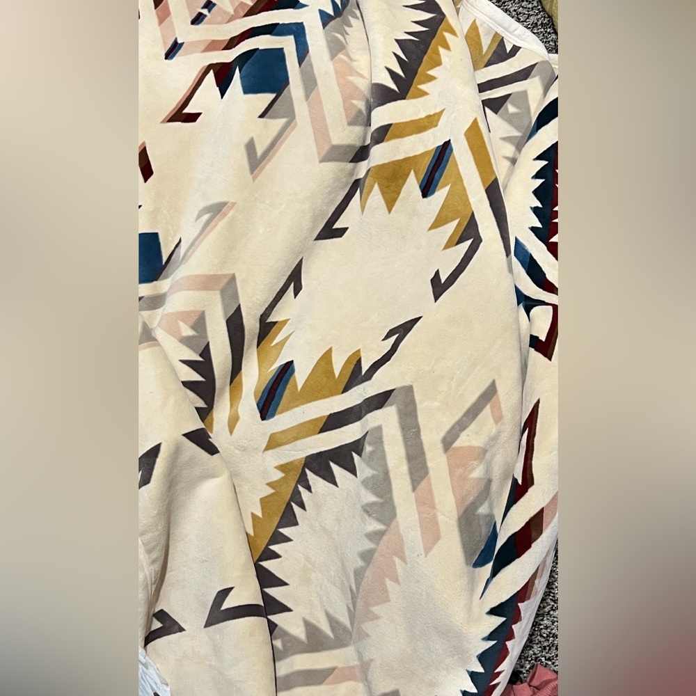 PendletonThrow Blanket - Cream, Mustard, Navy